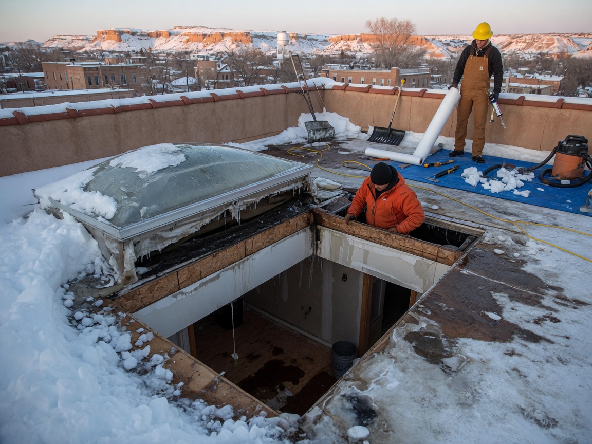 Skylight Leak Repair After Pueblo Winter Snow Loads